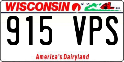 WI license plate 915VPS