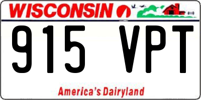 WI license plate 915VPT