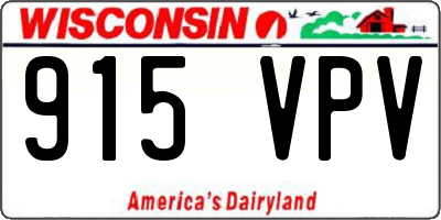 WI license plate 915VPV