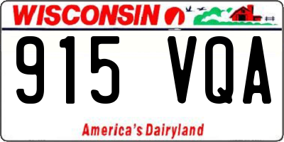 WI license plate 915VQA