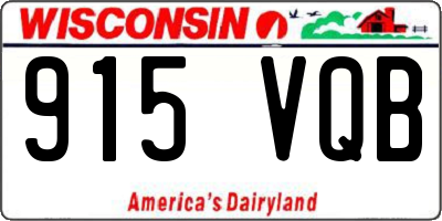 WI license plate 915VQB