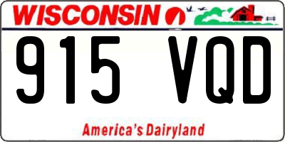 WI license plate 915VQD