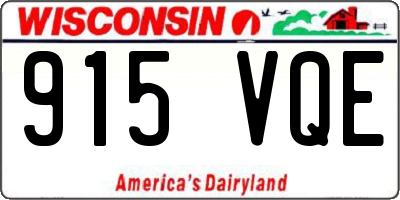 WI license plate 915VQE