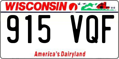 WI license plate 915VQF