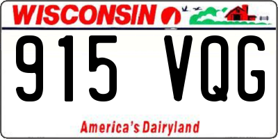 WI license plate 915VQG