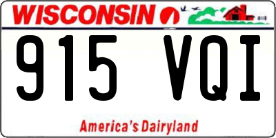 WI license plate 915VQI