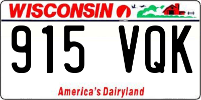 WI license plate 915VQK