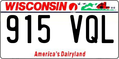 WI license plate 915VQL