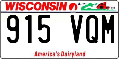 WI license plate 915VQM