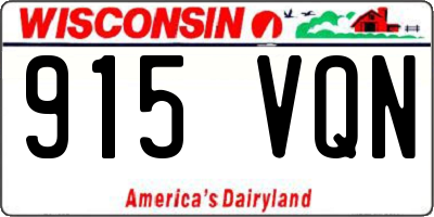 WI license plate 915VQN
