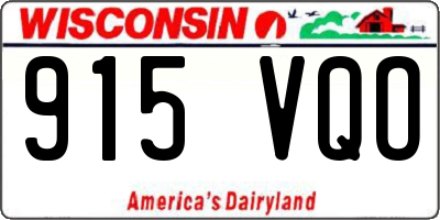 WI license plate 915VQO