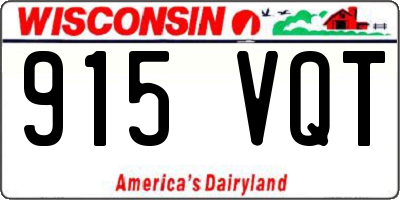 WI license plate 915VQT