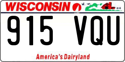 WI license plate 915VQU