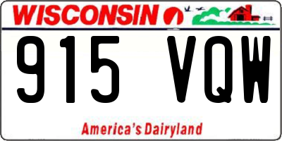 WI license plate 915VQW