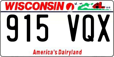 WI license plate 915VQX