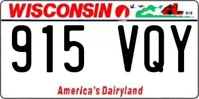 WI license plate 915VQY