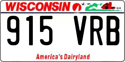 WI license plate 915VRB