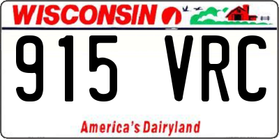 WI license plate 915VRC