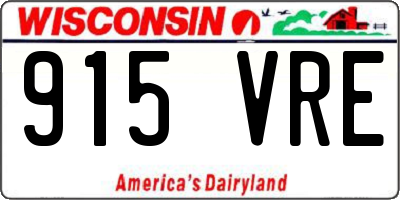 WI license plate 915VRE
