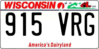 WI license plate 915VRG