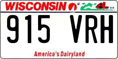 WI license plate 915VRH