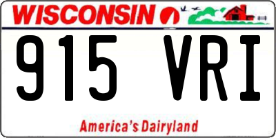 WI license plate 915VRI