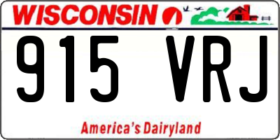 WI license plate 915VRJ