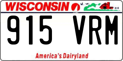 WI license plate 915VRM
