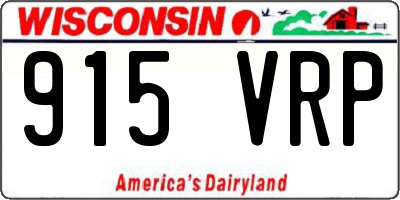 WI license plate 915VRP
