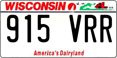 WI license plate 915VRR