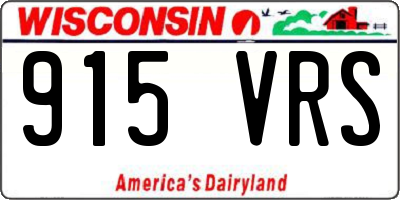 WI license plate 915VRS