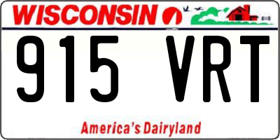 WI license plate 915VRT