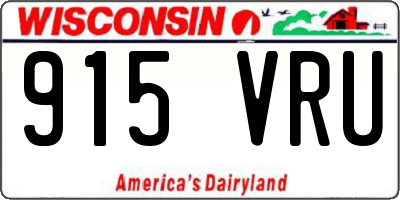 WI license plate 915VRU