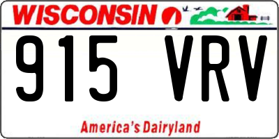 WI license plate 915VRV