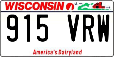 WI license plate 915VRW