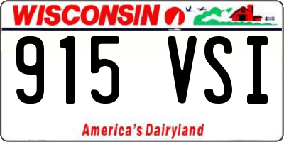 WI license plate 915VSI