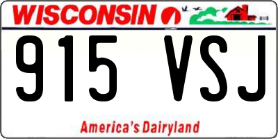 WI license plate 915VSJ