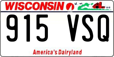 WI license plate 915VSQ