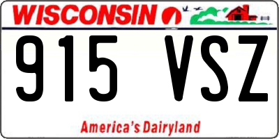 WI license plate 915VSZ