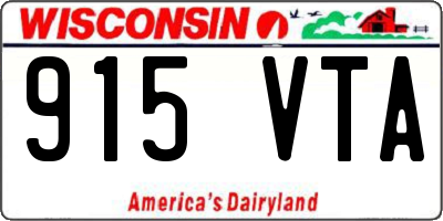 WI license plate 915VTA