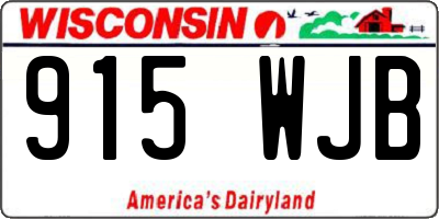 WI license plate 915WJB