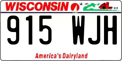 WI license plate 915WJH