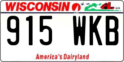 WI license plate 915WKB