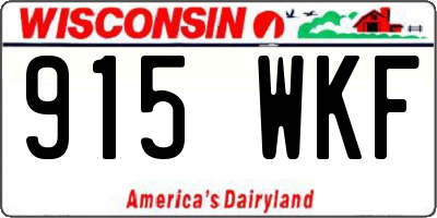 WI license plate 915WKF