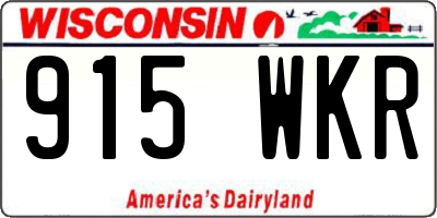 WI license plate 915WKR