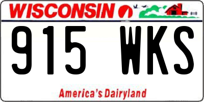 WI license plate 915WKS