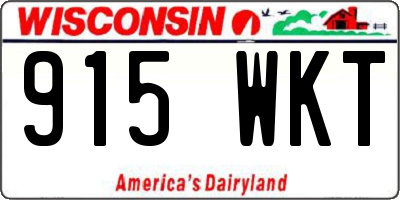 WI license plate 915WKT
