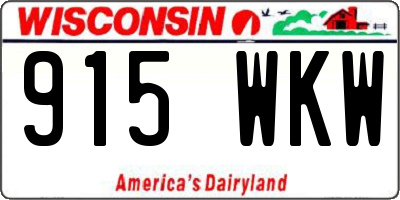 WI license plate 915WKW
