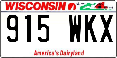 WI license plate 915WKX