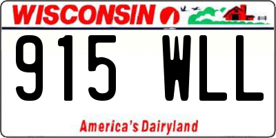 WI license plate 915WLL
